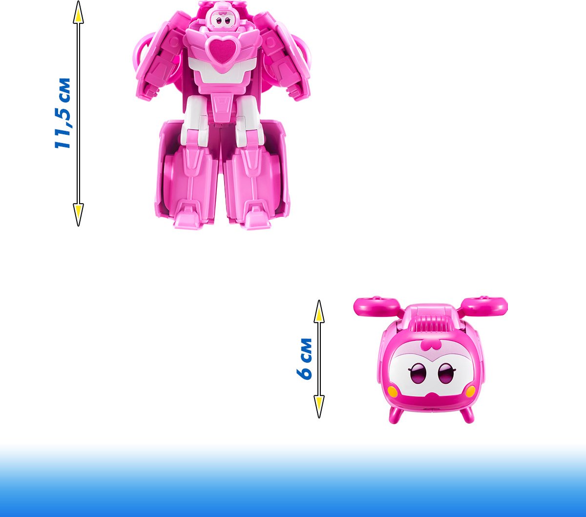 Трансформер Super Wings Диззи, высота 11.5 см купить,0