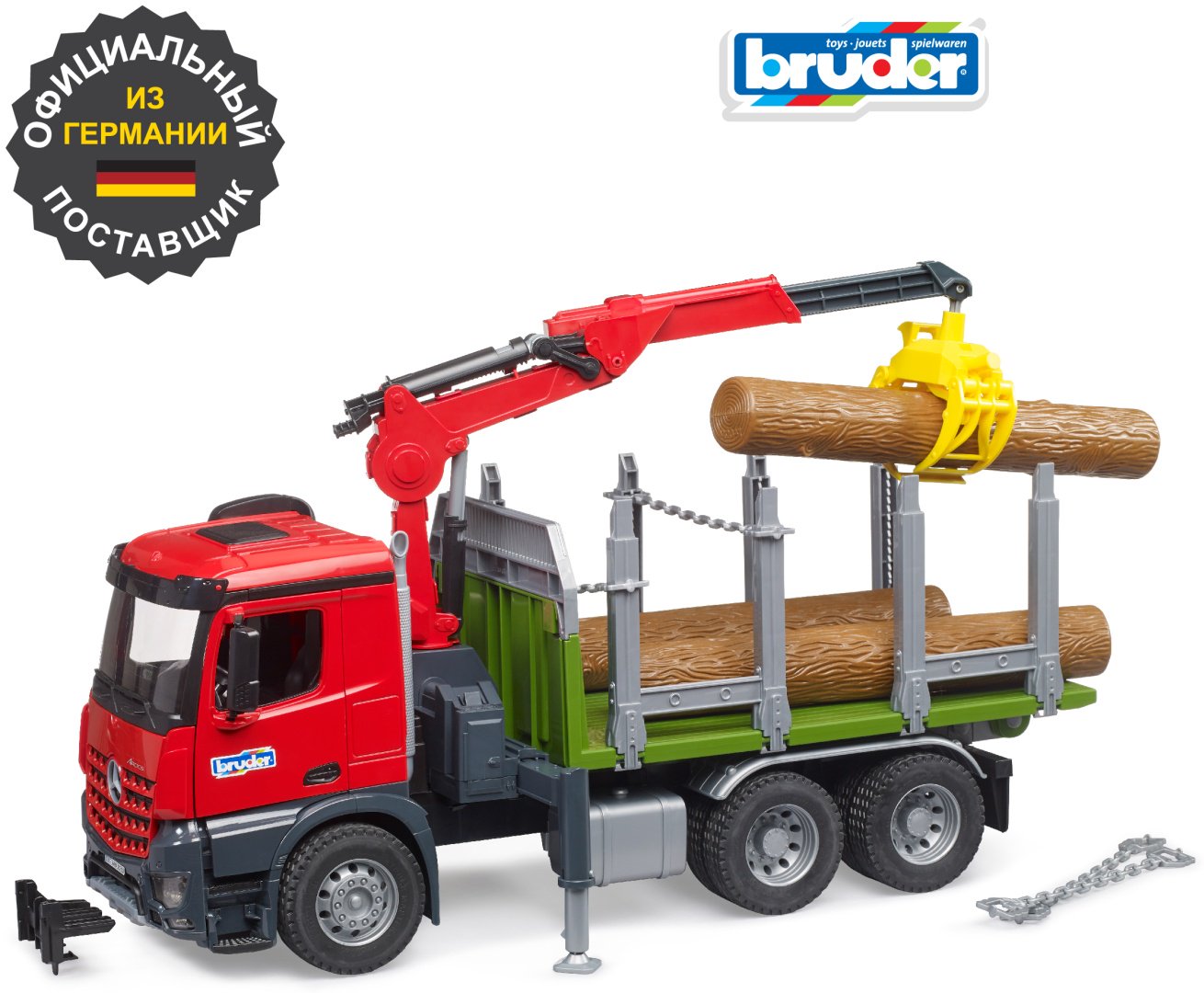 Грузовая Bruder Грузовик Mercedes 03-669, Abs-пластик, красный, зеленый
