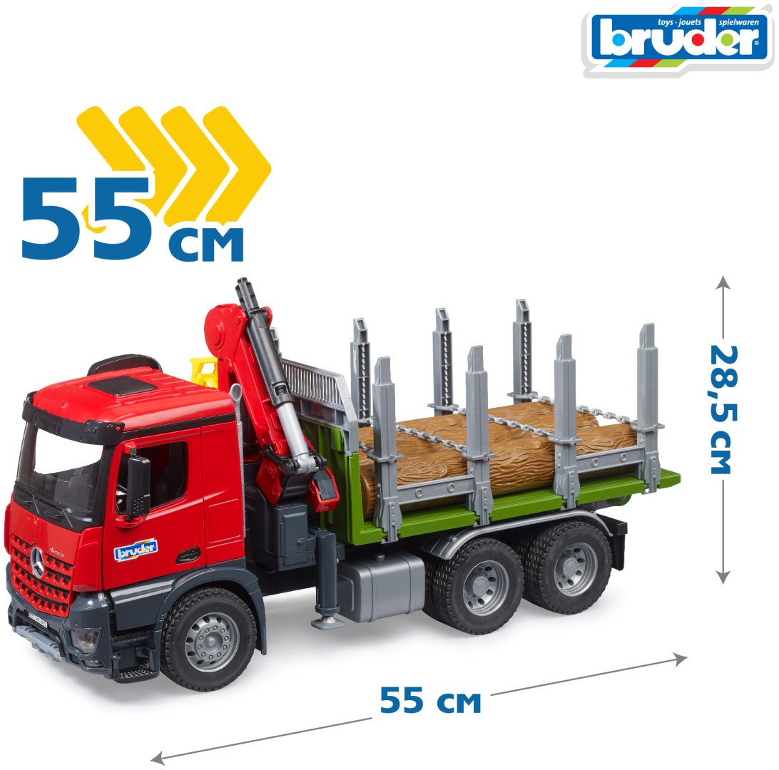 Грузовая Bruder Грузовик Mercedes 03-669, Abs-пластик, красный, зеленый