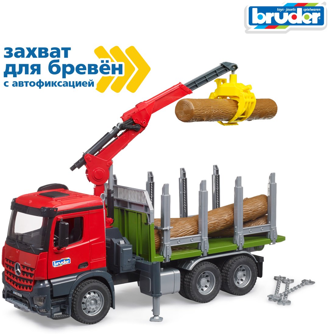 Грузовая Bruder Грузовик Mercedes 03-669, Abs-пластик, красный, зеленый