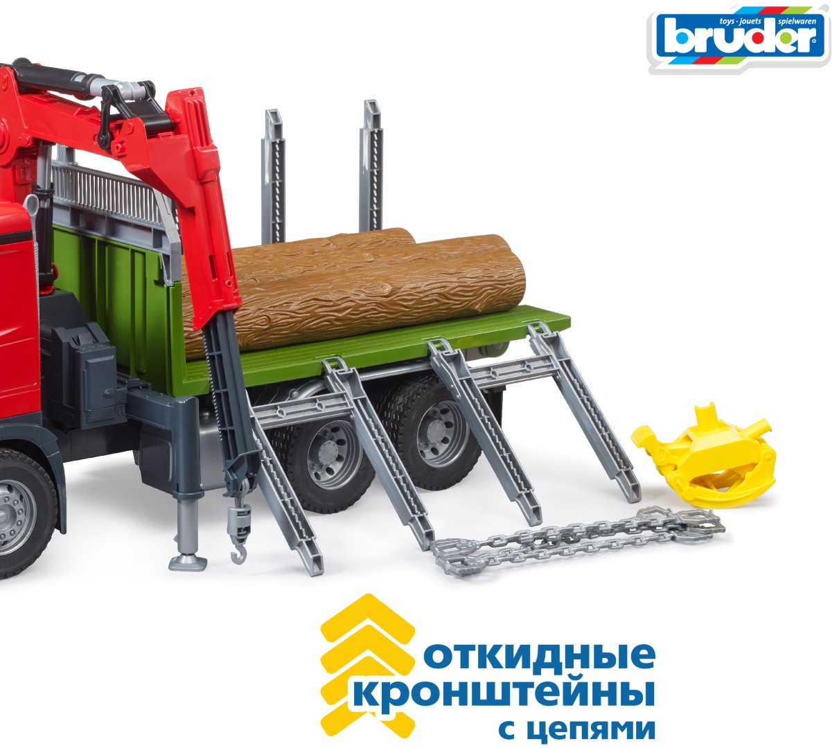 Грузовая Bruder Грузовик Mercedes 03-669, Abs-пластик, красный, зеленый
