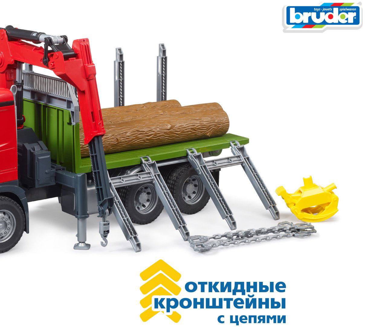 Грузовая Bruder Грузовик Mercedes 03-669, Abs-пластик, красный, зеленый купить,NaN