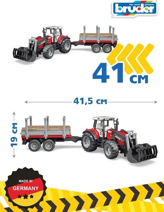 Трактор Bruder Massey Ferguson мультиколор