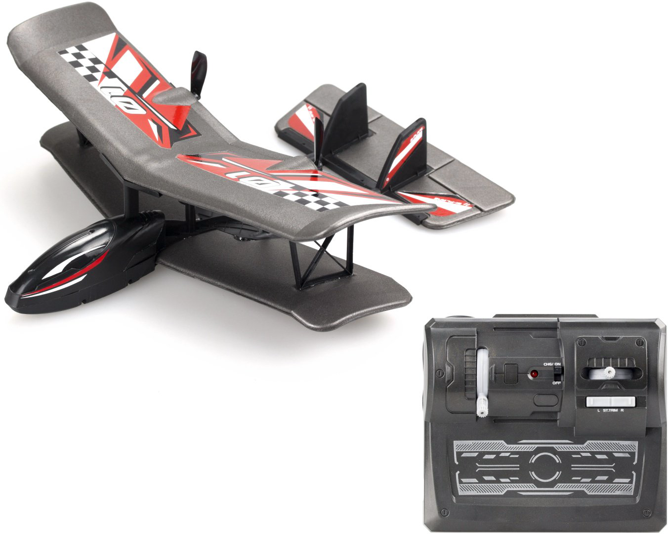 Радиоуправляемый самолет Flybotic 85739 чёрный