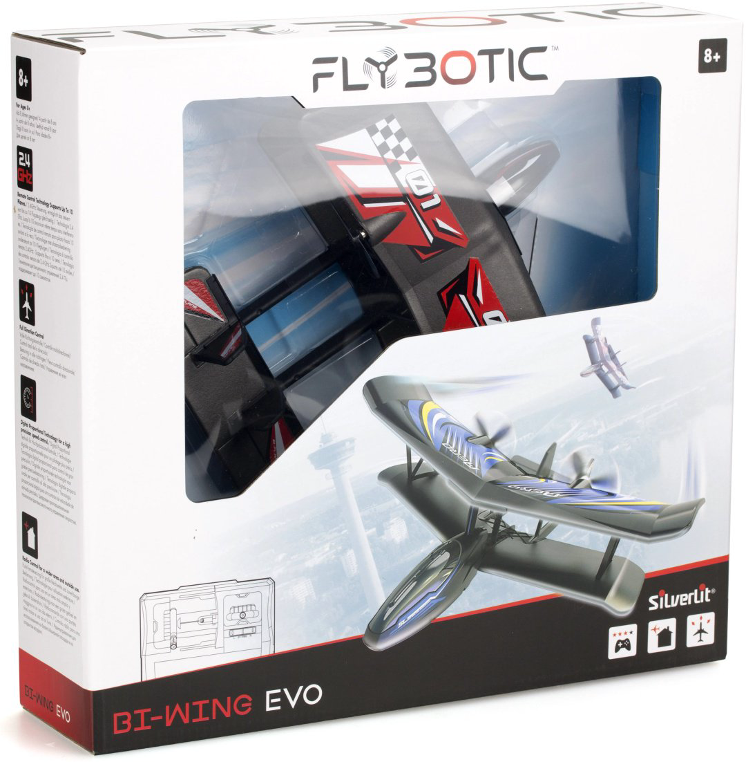 Радиоуправляемый самолет Flybotic 85739 чёрный купить,NaN
