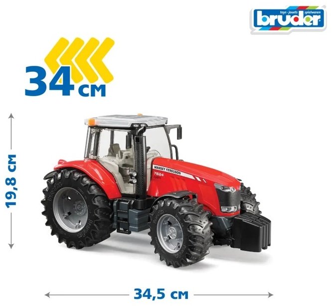 Трактор Bruder Massey Ferguson 7600 красный