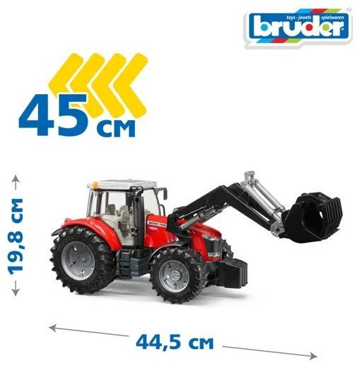 Спецтехника Bruder Massey Ferguson 7600 черный, красный купить,NaN