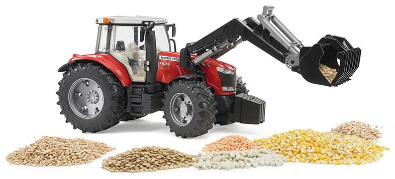 Спецтехника Bruder Massey Ferguson 7600 черный, красный купить,NaN