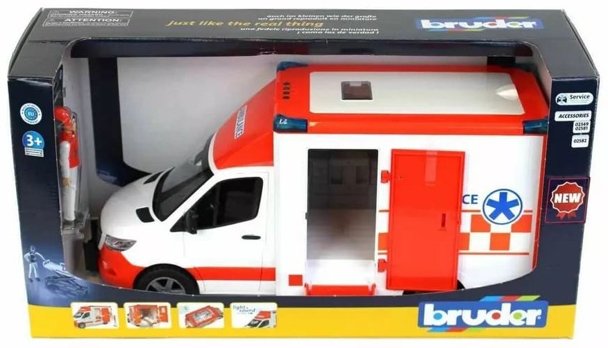 Скорая помощь Bruder Mercedes Benz Sprinter Скорая помощь белый, красный