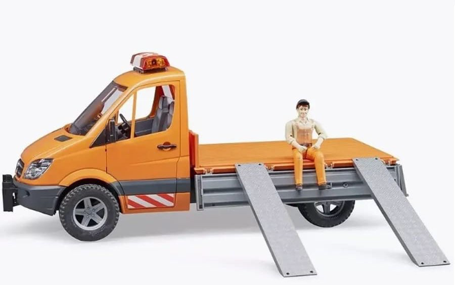 Спецтехника Bruder Mercedes Benz Sprinter серый, оранжевый