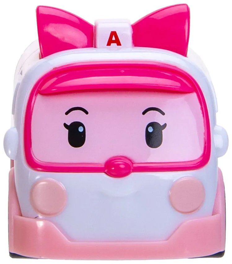 Автобус Robocar Poli Металлическая машинка Эмбер розовый купить,NaN