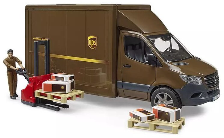 Грузовая Bruder Mercedes Benz Sprinter серый, коричневый купить,NaN