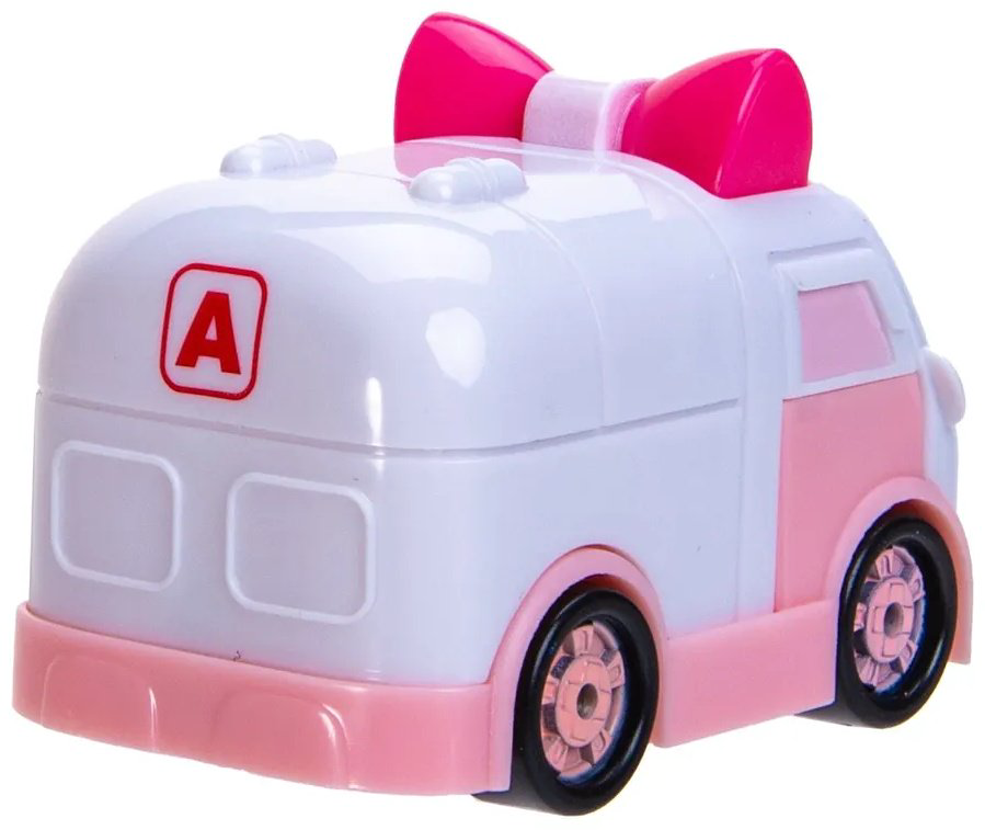 Автобус Robocar Poli Металлическая машинка Эмбер розовый купить,NaN