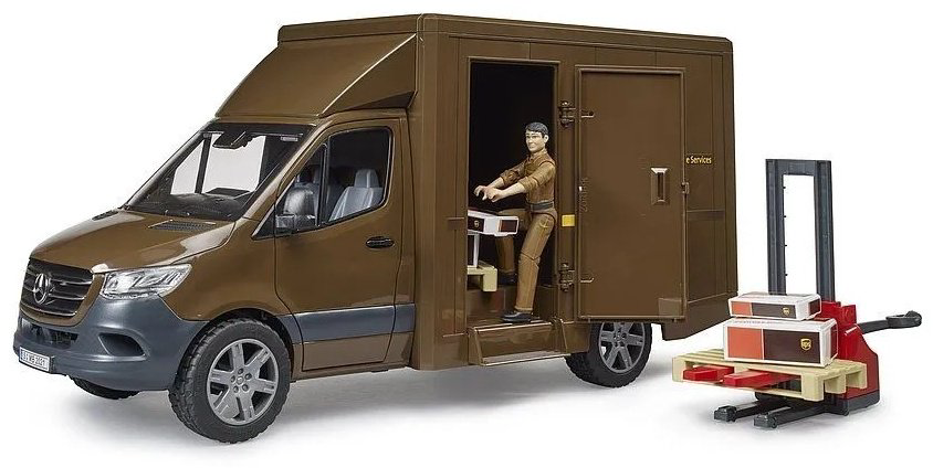 Грузовая Bruder Mercedes Benz Sprinter серый, коричневый купить,NaN