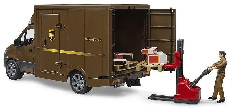 Грузовая Bruder Mercedes Benz Sprinter серый, коричневый