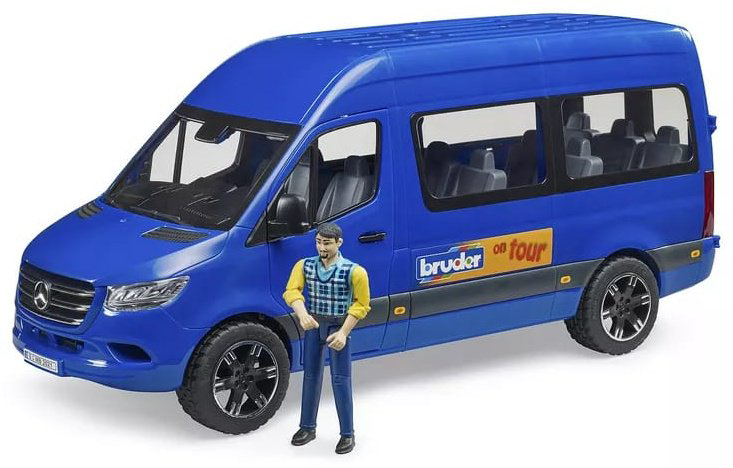 Легковая Bruder Mercedes-Benz Sprinter Маршрутка черный, синий