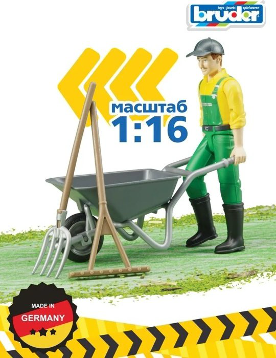Фигурка Bruder фермер 10 см 1 шт купить,NaN