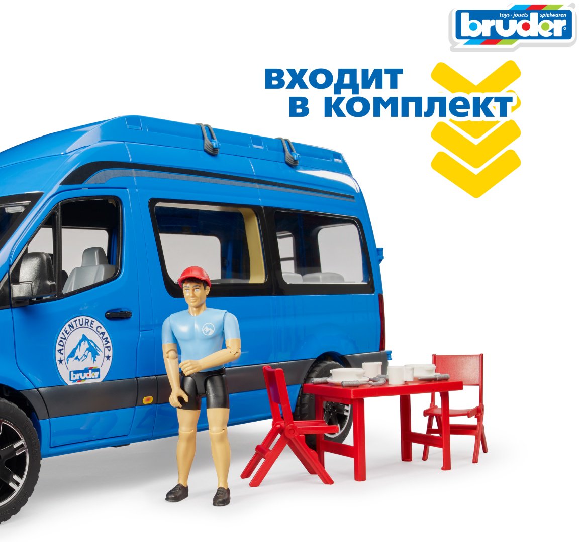 Легковая Bruder Mercedes Benz Sprinter 02-684, Abs-пластик, синий, черный