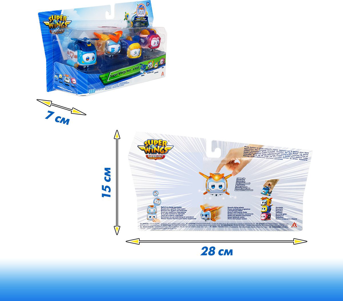 Трансформер Super Wings Шайн, Голден бой, Джеров, Диззи, высота 4.3 см купить,NaN
