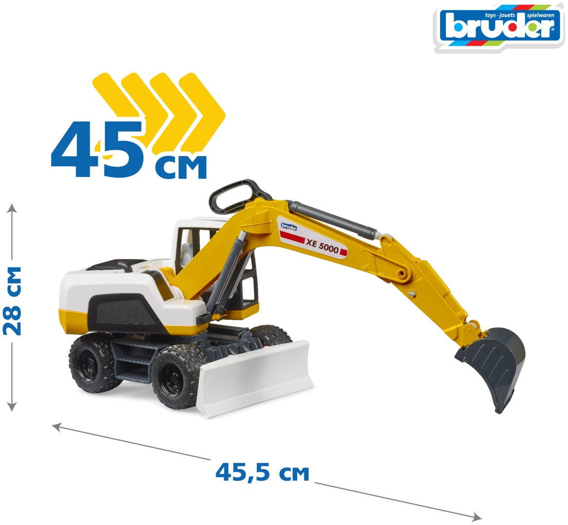 Спецтехника Bruder Экскаватор 03-413, Abs-пластик, желтый, белый