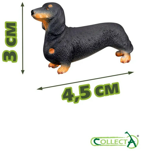 Фигурка Collecta собака Такса, S 3 см 1 шт