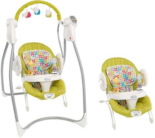 Качель Graco Swing Bounce Bear Trail зеленая купить,NaN