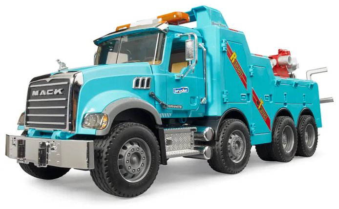Спецтехника Bruder Эвакуатор MACK Granite голубой купить,NaN