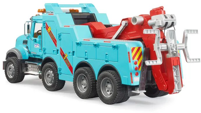 Спецтехника Bruder Эвакуатор MACK Granite голубой купить,NaN