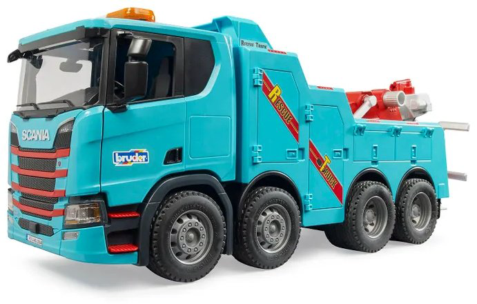Спецтехника Bruder Эвакуатор Scania Super 560R голубой