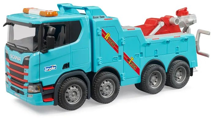 Спецтехника Bruder Эвакуатор Scania Super 560R голубой