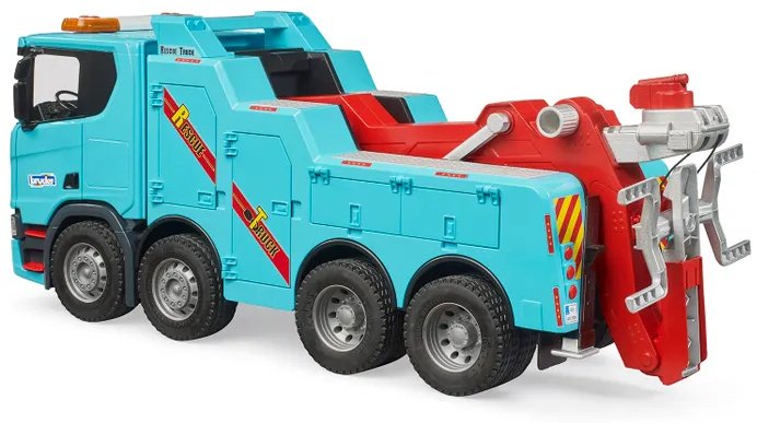 Спецтехника Bruder Эвакуатор Scania Super 560R голубой