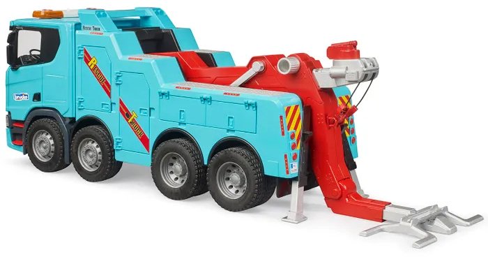 Спецтехника Bruder Эвакуатор Scania Super 560R голубой