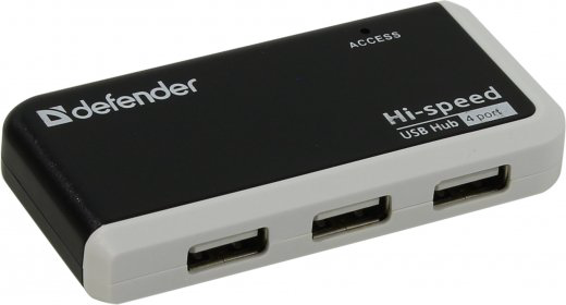 USB Hub Defender Quadro Infix черный