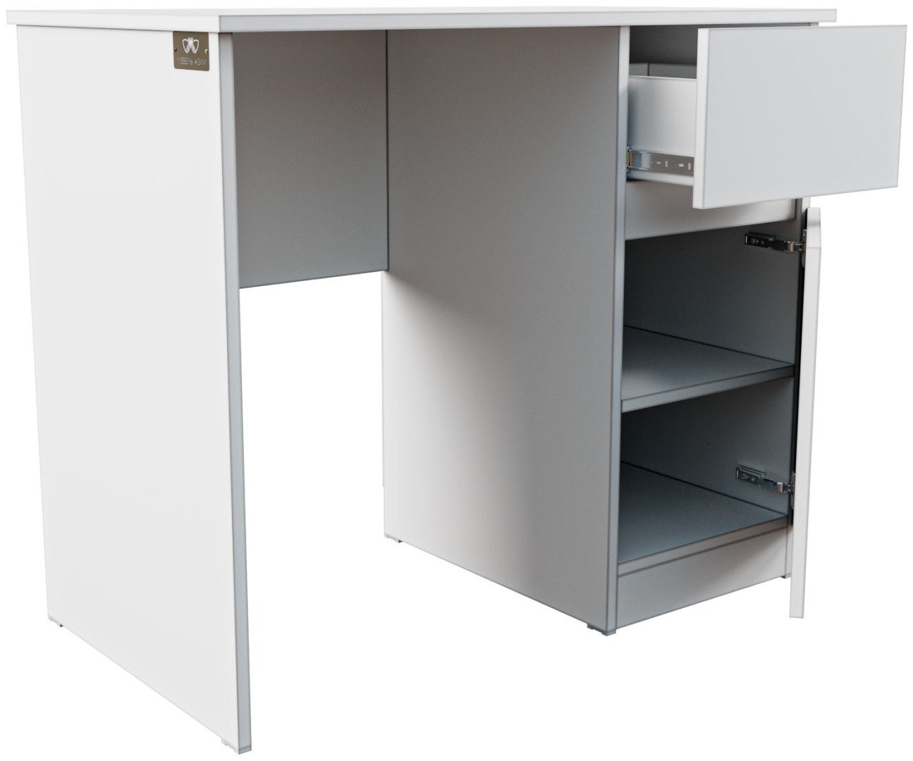 Стол письменный Мебель Азии МС Мори МС-1/2, 90х50.4x77 см, белый - ForteMarket Стол письменный Мебель Азии МС Мори МС-1/2, 90х50.4x77 см, белый купить,0