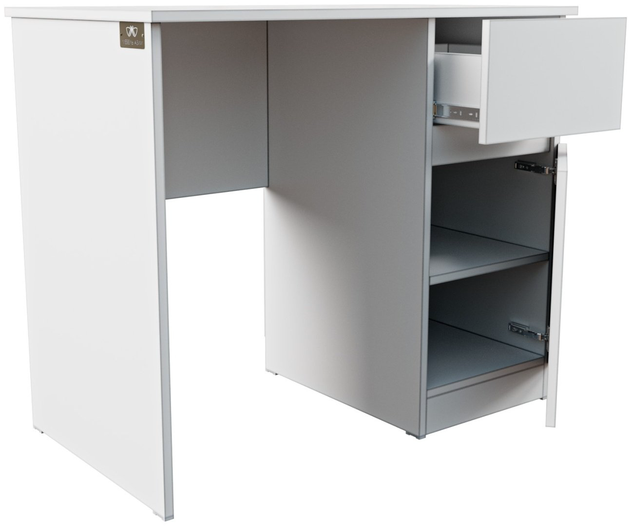 Стол письменный Мебель Азии МС Мори МС-1/2, 90х50.4x77 см, белый - ForteMarket Стол письменный Мебель Азии МС Мори МС-1/2, 90х50.4x77 см, белый купить,28990