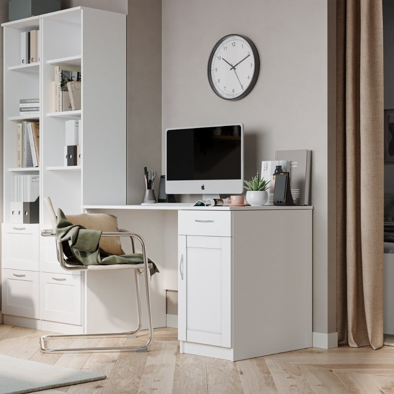 Стол письменный MMZ КАСТОР 2, 116х65x75 см, белый купить,NaN