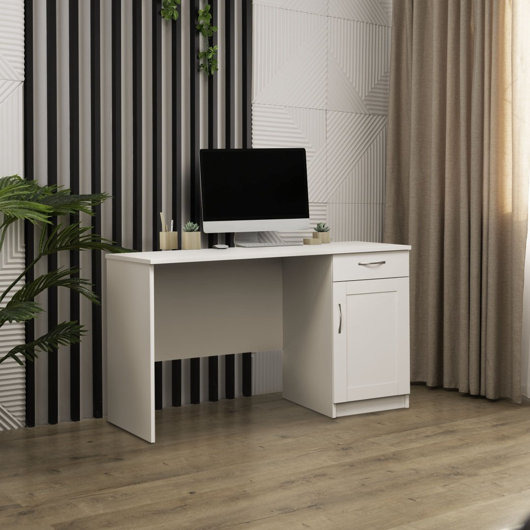 Стол письменный MMZ КАСТОР 2, 116х65x75 см, белый купить,NaN