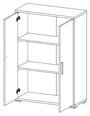Шкаф для документов Гербор Офис Лайн 013 REG 2D/114, 79х35х114 см купить,0