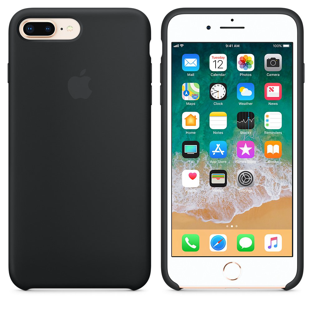 Чехол A-Case Silicon Case для iPhone 8 Plus черный купить,NaN