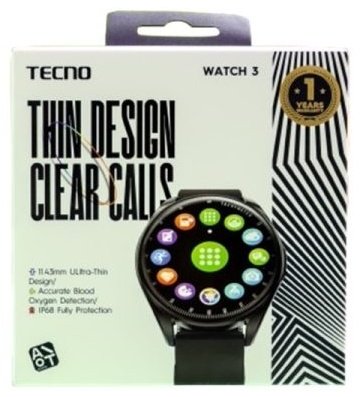 Смарт-часы TECNO Watch 3 40 мм черный купить,0