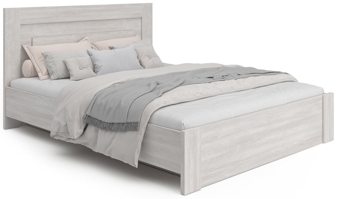 Кровать MySTAR Вирджиния 160x200см белый/серый купить,NaN
