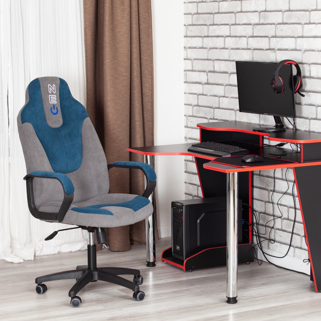 Компьютерное кресло Tetchair 19479 Tetchair NEO 2, серый, синий купить,NaN