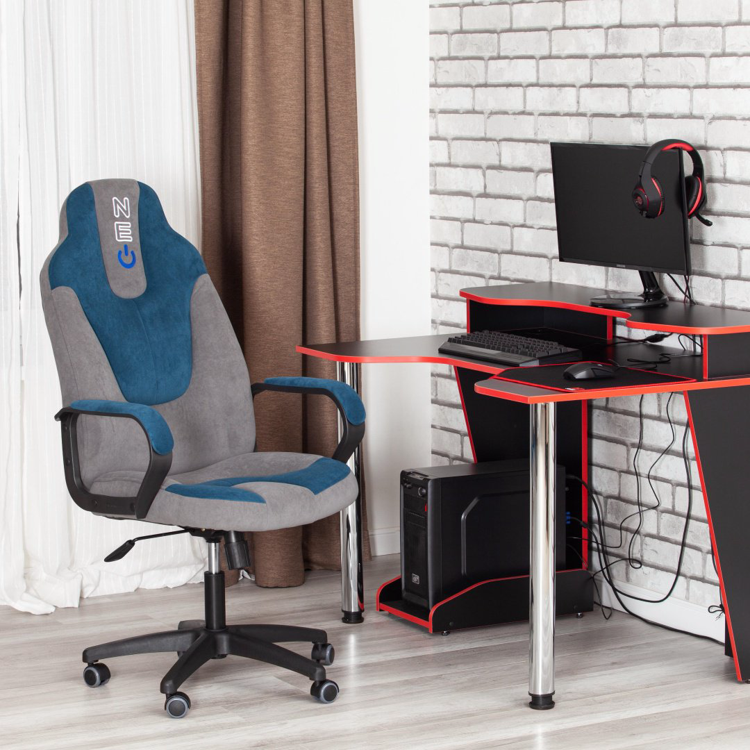 Компьютерное кресло Tetchair 19479 Tetchair NEO 2, серый, синий купить,NaN