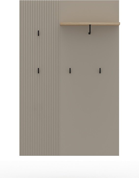 Вешалка настенная BRW Брест Доменика, 00036628, МДФ, 85x133 см, серый, светло-коричневый купить,0