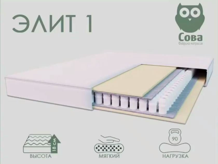 Матрас SO-VA Elit-1, 120x200x18 см купить,NaN