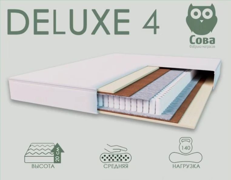 Матрас SO-VA Deluxe-4, 90x200x20 см - ForteMarket Матрас SO-VA Deluxe-4, 90x200x20 см купить,NaN
