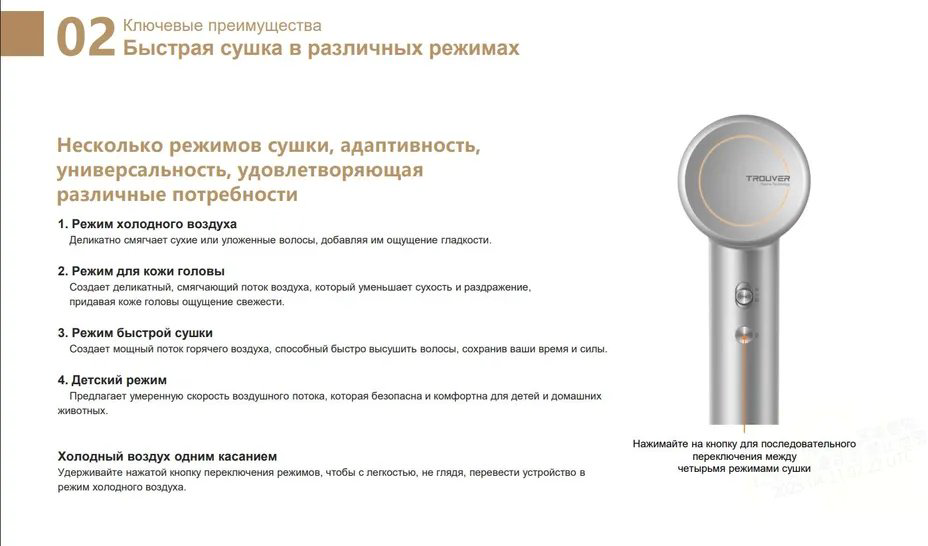 TROUVER AMSH10 фен 1600 Вт купить,NaN