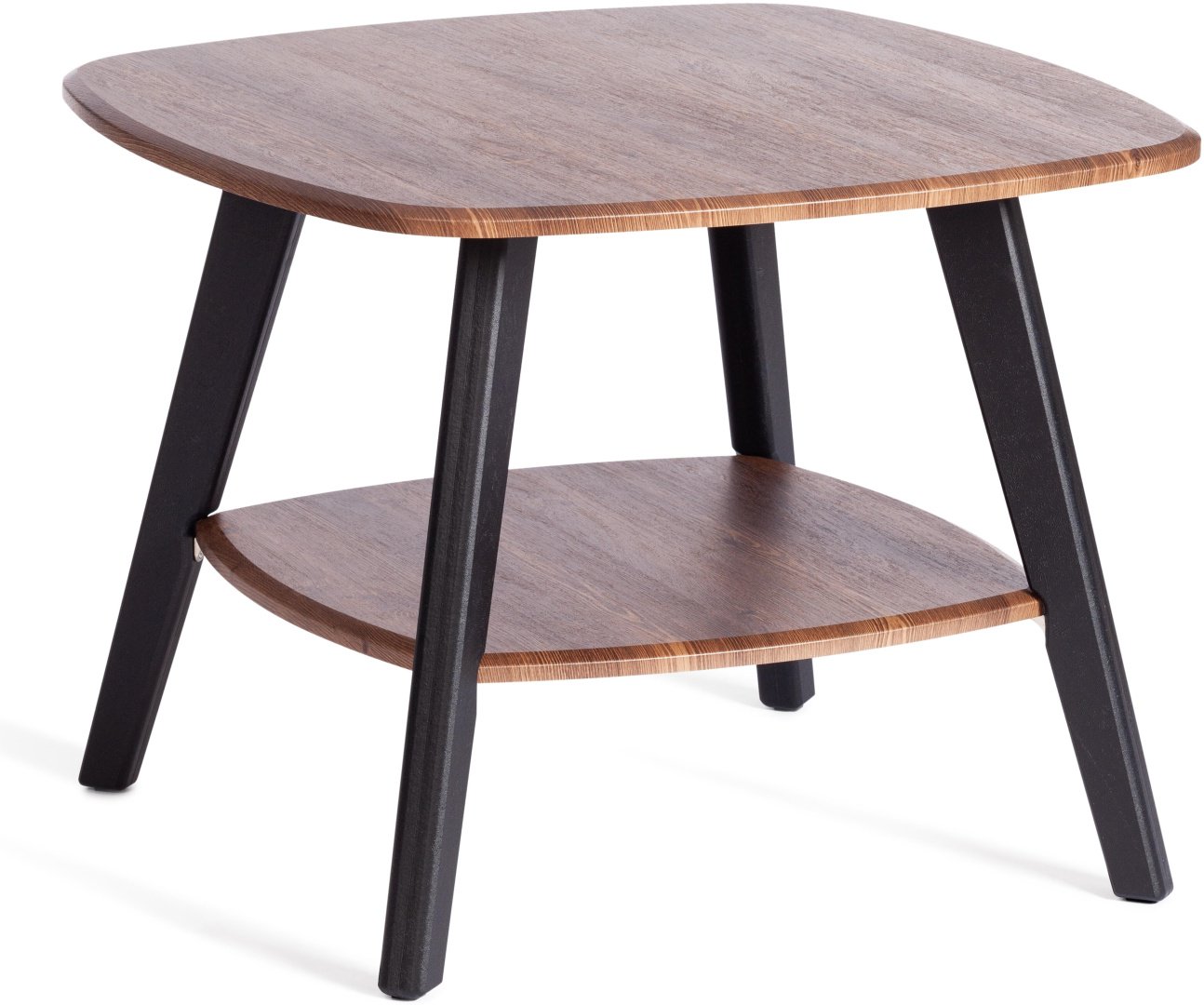 Журнальный столик Tetchair классический RIO, 65x65x50 см, черный, коричневый купить,0