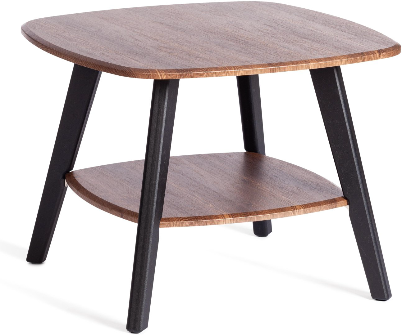 Журнальный столик Tetchair классический RIO, 65x65x50 см, черный, коричневый купить,NaN