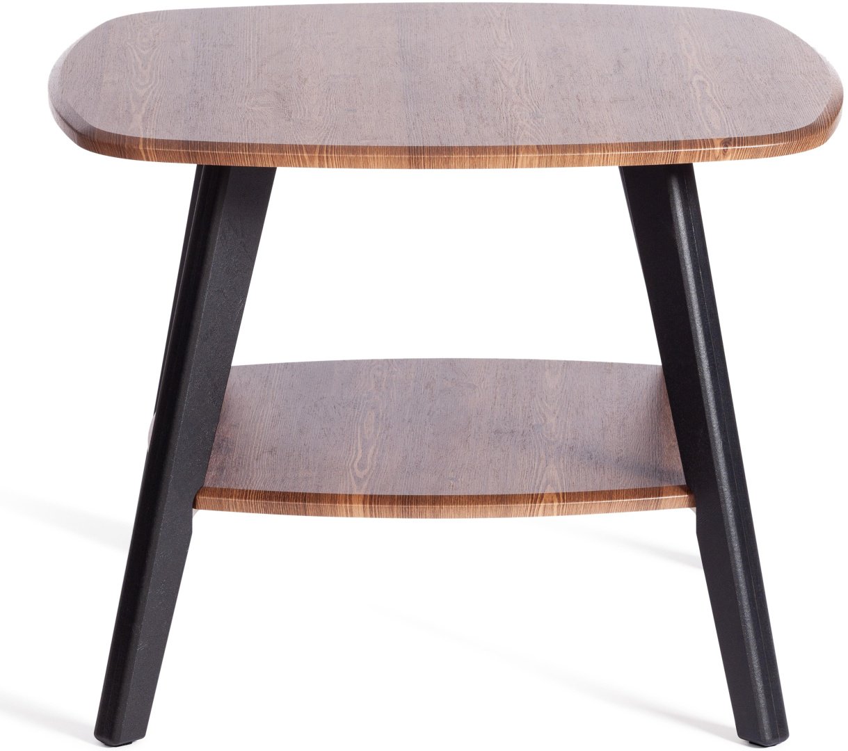 Журнальный столик Tetchair классический RIO, 65x65x50 см, черный, коричневый купить,0